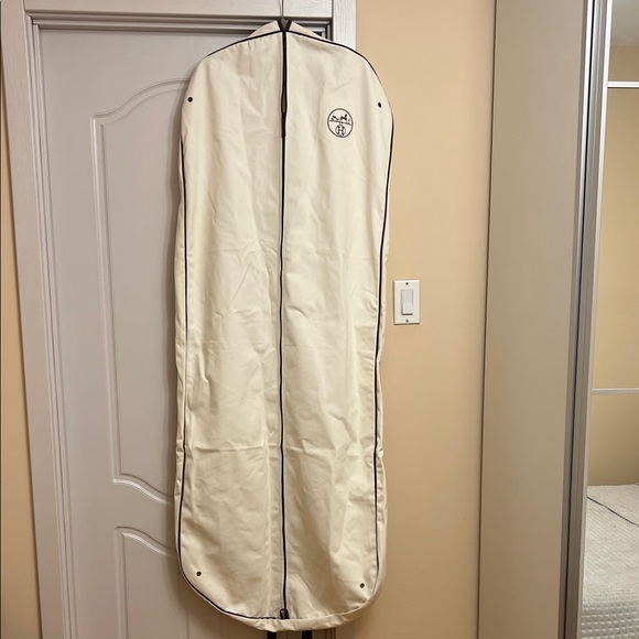 Hermes Other - Hermes Cream Garment Bag with Brown Trim